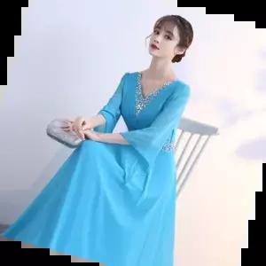 여성합창단복 아름다울 하늘 무대복 합창단복연주드레스 워십복