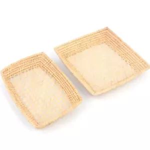 덕덕 라탄 사각 쟁반 수제라탄사각쟁반