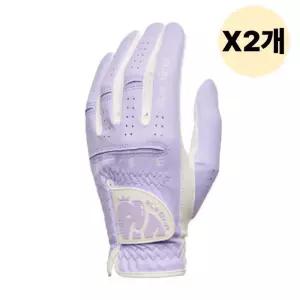 발그린 골프 장갑 여성 합피 선물 라벤더 왼손 19호X2