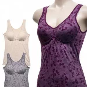 미코디 꽃무늬 나염 노와이어 원피스 브라런닝 캡런닝