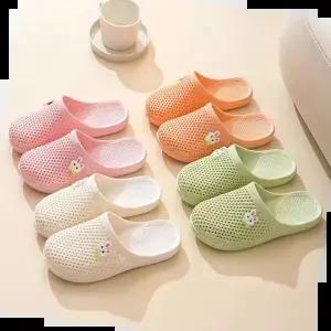 여성 슬리퍼 고양이 토끼 펜던트 펀칭 실내화