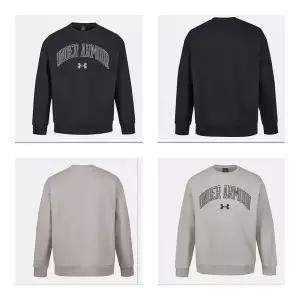 [언더아머](대전신세계)6014353 블랙 그레이 2컬러 APAC HWT 테리 크루 맨투맨 티셔츠