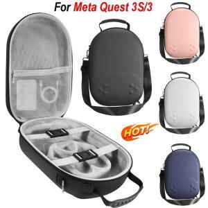 충격 방지 VR 안경 보관 가방, EVA 어깨 스트랩 보호 상자, 메타 퀘스트 3S/3 헤드셋용 대용량 낙하