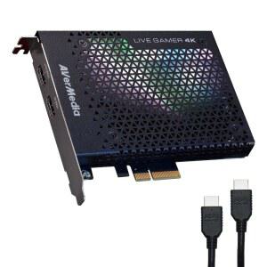 AverMedia GC573 라이브 게이머 4K 내부 캡처 카드 스트리밍 녹화 4K60 HDR10 PS5 PS4 Pro Xbox Series X /S One OBS Twitch YouTube에서 초저지연 기능 제공