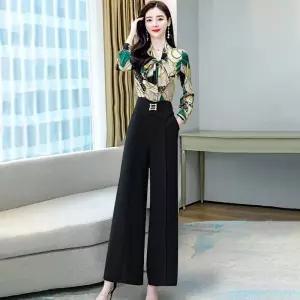 아이알샵 로맨틱가든 상하세트 봄블라우스 팬츠세트 여성정장 봄바지투피스 여성하객룩 바지세트 바지투피