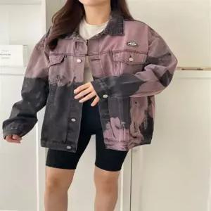 빅사이즈 빈티지 감성 데님 오버핏 레트로 청자켓