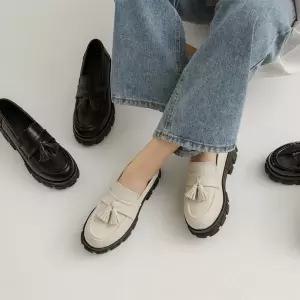 SOVO [테슬 VER.] 로렌지 플랫폼 단화 로퍼 5cm