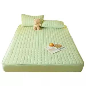 프리미엄 라지킹매트리스패드 밴딩 방수 사계절 항균 올인원 연두A급모유수유나체수면촉감통기성