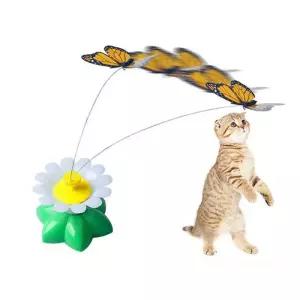 움직이는 나비 파리쫓는 기 팔랑 고양이 자동 장난감 파리쫓는나비