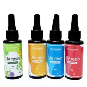 투명 빨강 노랑 파랑 컬러 레진액 UV 레진 아트 재료 유브이 UV램프 공예 칼라 조색 용액 부자재 만들기