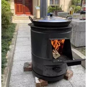 장작 화로 주물 가마솥 무쇠 아궁이 화덕 캠핑 펜션 솥걸이 촌캉스 BBQ