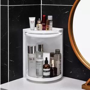 코너 회전 수납함 양념통 책상 화장품 정리 활용 공간 회전 선반 욕실 코너 대 주방 품 화장 수납함