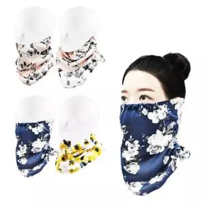 패션 마스크 꽃무늬 가을 여름 햇빛가리개 멀티스카프 봄스카프 자외선차단 파크골프 국산 여성용 머플러