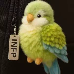 앵무새 인형 사랑앵무 키링 새 닮은 친구 선물 INFP