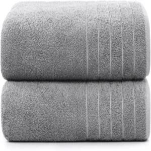 카사 플라티노 100 코튼 목욕 타월 2종 세트 (30 x60 ) - 링 스펀 머서화 욕실 퀵 드라이 소프트 및 흡수성