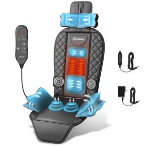 SLOTHORE 백 마사지기, 사무실용 의자 마사지 패드, 를 위한 시트 마사지, 요추 견인, PU 가죽, 접이식, 5피트 1인치에서 6피트 1인치