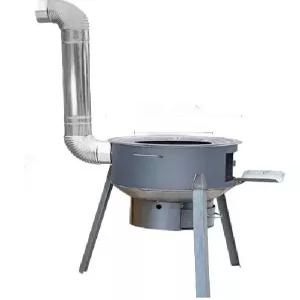 팬션 캠핑 화로 63cm 야외 장작 연통 아궁이 가마솥 야외용 소각로 드럼통화덕