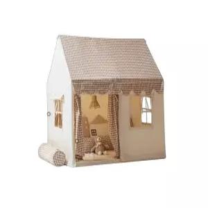 인디언 놀이텐트 실내 침대 캠핑 브라운 사각 아지트 동굴 플레이하우스 삼각 티피