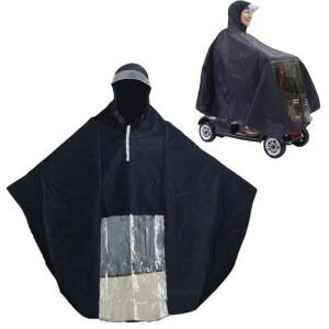 MENURSY 모빌리티 스쿠터 레인 커버 - 후드 휠체어 보호 판초, 야외 케이프 실드, 64인치 x 69인치