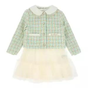 [국내백화점] 베네통키즈 원피스 로맨틱 자켓 샤 신학기코디 입학식룩 러블리한디테일 여아등원룩코디