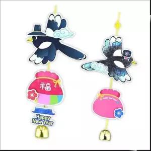 [문구] 연하장 풍경 카드 까치까치 새해 편지 용 겨울