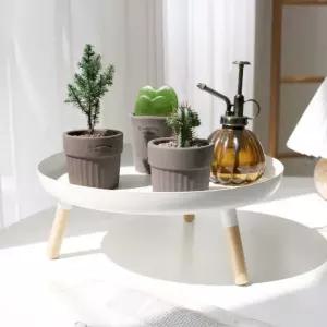 32x13cm 미니데코 선반 테이블 원형 다과상 진열대 다용도 소파사이드 책상 인테리어