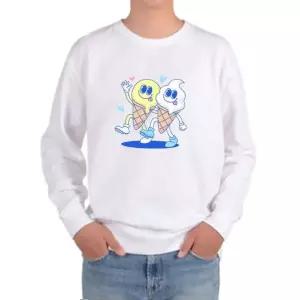 기모맨투맨 아이스크림 콘 커플 FRIEND COUPLE