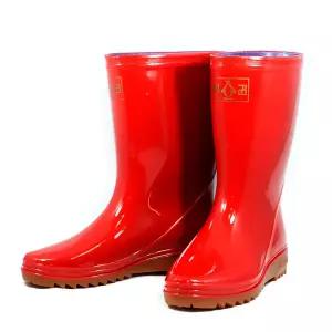 패션여장화(청색/적색)펭귄장화 여자장화 장화도매