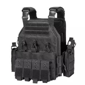 전술 조끼 서바이벌 헬멧 탄창 슬림 위장 경량 검은색 방탄복