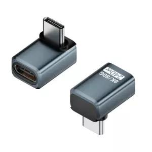 디큐브 USB-C 타입 8K 암수 어댑터 OTG젠더 PD 240W 최대 80Gbps ㄱ자형 미니