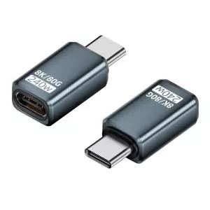 디큐브 USB-C 타입 8K 암수 어댑터 OTG젠더 PD 240W 최대 80Gbps 일자형 MF(수암)