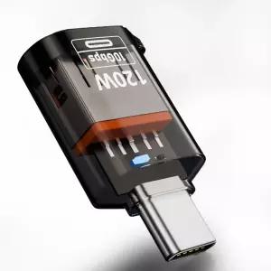 디큐브 USB A to C타입 OTG젠더 변환 어댑터 USB 3.2 Gen2 10Gbps 120W 투명