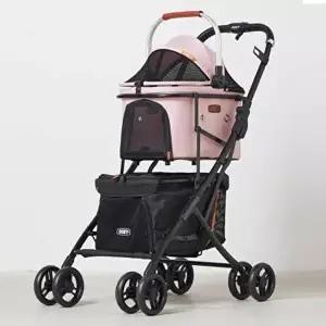 [셀러허브 생활리빙]2마리 탑승 본체분리가능 외출용 애견 유모차 Y226279