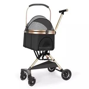 [셀러허브 생활리빙]본체분리 메탈 간편접이식 경량 애견 유모차 Y256842