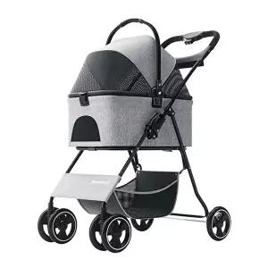 [셀러허브 생활리빙]본체분리 이동장활용 애견용 접이식 유모차 Y256843