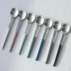 [조르지오]고급 VU09RM31 은은한 스텐 스타일 파스텔 숟가락 추천 1개 수