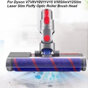 다이슨 호환 V7V8V10V11V15 V10SlimV12Slim 레이저 슬림 플러피 옵틱 롤러 브러시 헤드-그린 더스트 디스플