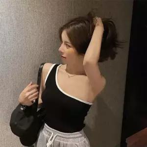 섹쉬 인기 글램스타일 시원한 여름 감성 티셔츠 이너 형광티셔츠