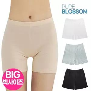 [퓨어블라썸] 빅사이즈 순면소재 코튼 소프트 베이직 2부 속바지 빅사이즈