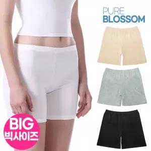 [퓨어블라썸] 빅사이즈 순면소재 코튼 소프트 베이직 3부 속바지 빅사이즈