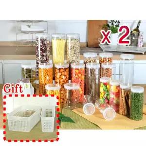 냉장고정리용기 원형특더블세트