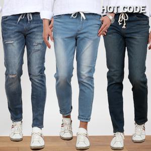 신상 남자 밴딩청바지/빅사이즈/스판/기모/면바지/슬랙스/조거/데님/워싱/스판/일자/데미지/밴드