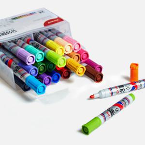 모나미 유성매직 24색세트 (둥근닙) 마카 매직 미술 데코 인테리어 유리 펜 고무 나무 공예 학용품 컬러 용품