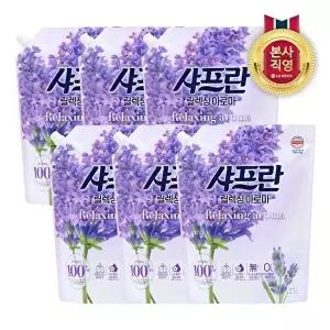 [LG생활건강]샤프란 섬유유연제 릴렉싱 아로마 리필 2.1L x 6개