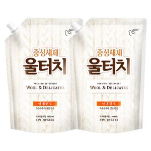 피죤 울터치 중성세제 겸용 리필 1.3L 2개