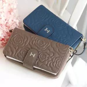 여성 소가죽 장미 핸드폰 크로스백 케이스 지갑 미니가방