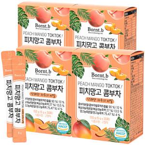 본트비 피치망고 콤부차 피치망고맛 분말 4박스