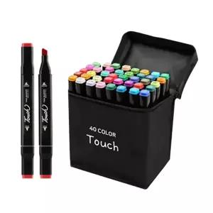 트윈 터치 마카펜 천케이스 40색 ( 미술도구 미술재료 마커펜 디자인 컬러링 세트