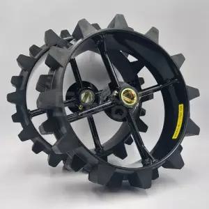 아세아 관리기 부품 통고무바퀴 좌우세트 380X90 철차륜형