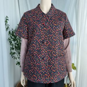 [오는정패션] 국산 할머니 엄마 조끼 간절기 면 누빔 반팔조끼 70대80대 옷선물